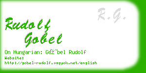 rudolf gobel business card